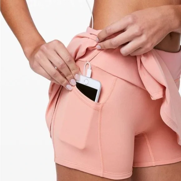 Lululemon Play Off the Pleats Peach skirt / skort sz.8